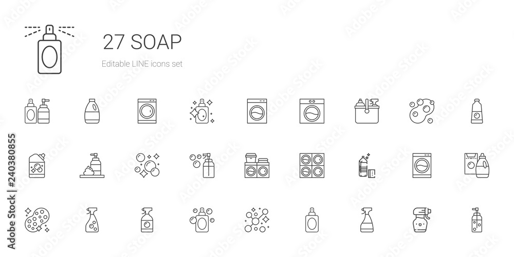 soap icons set