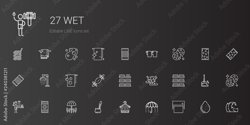 wet icons set wet icons set