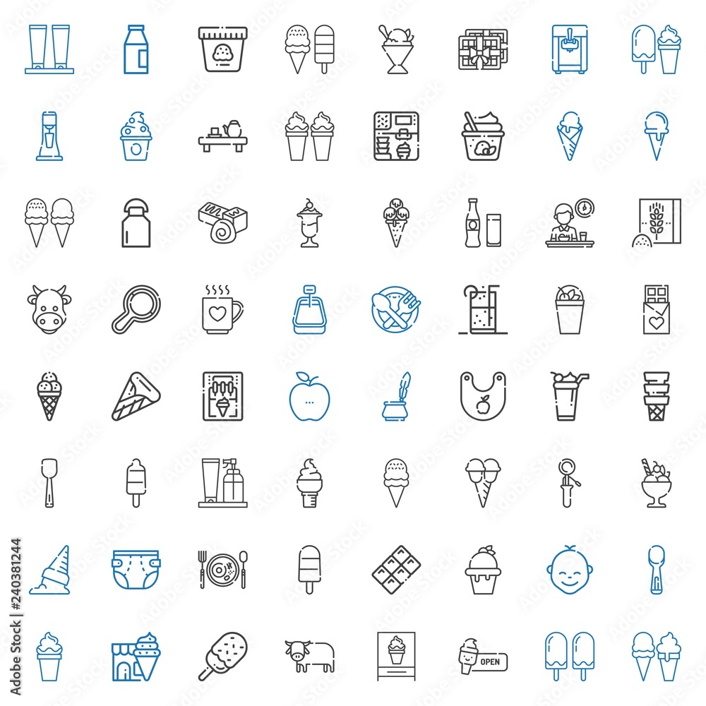 milk icons set milk icons set
