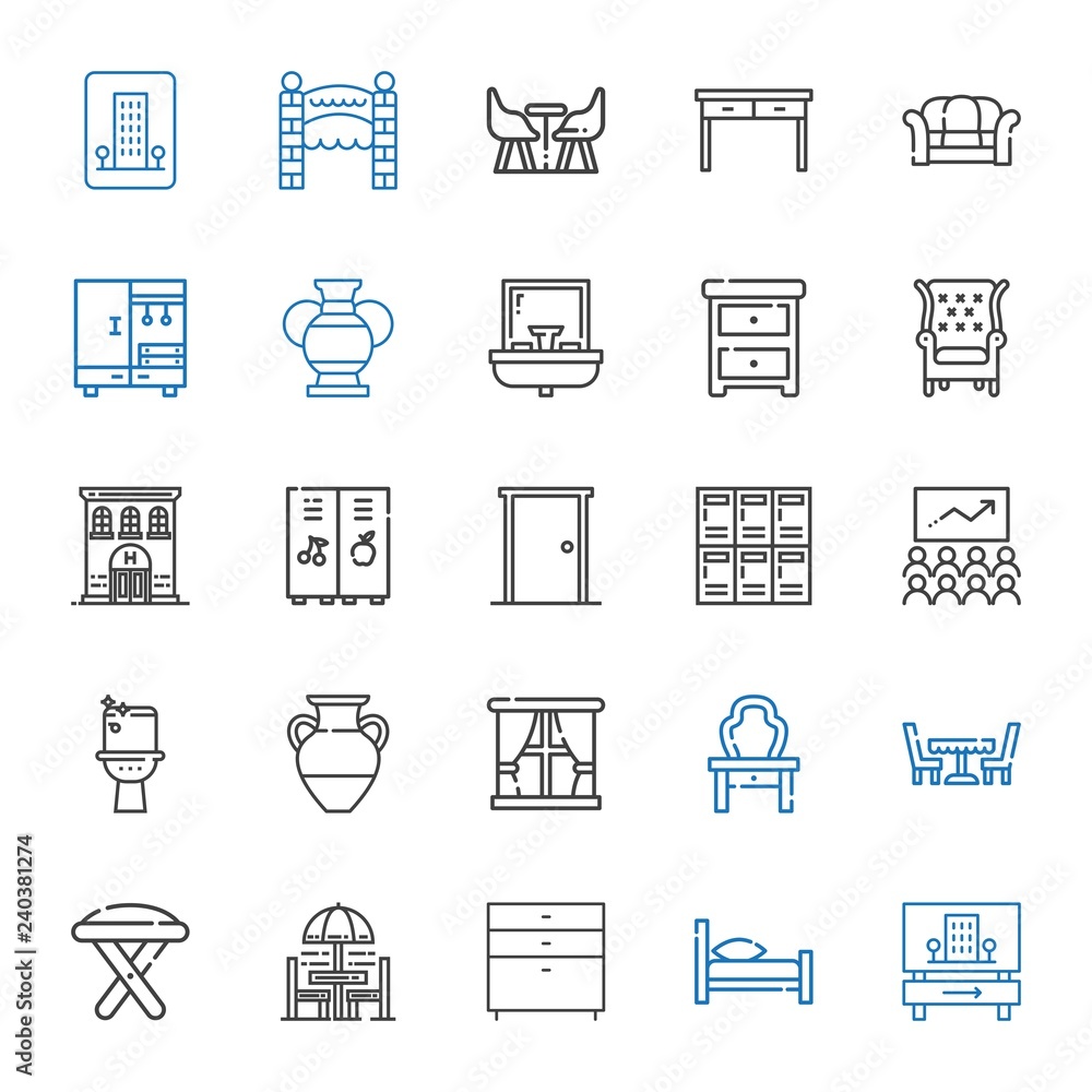 room icons set room icons set