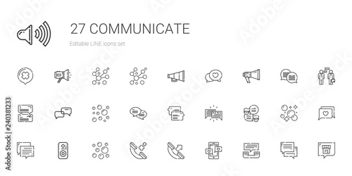 communicate icons set