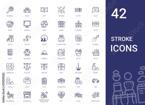 stroke icons set