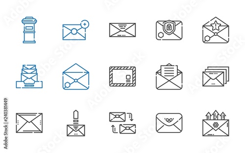 mailing icons set