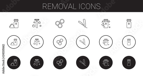 removal icons set