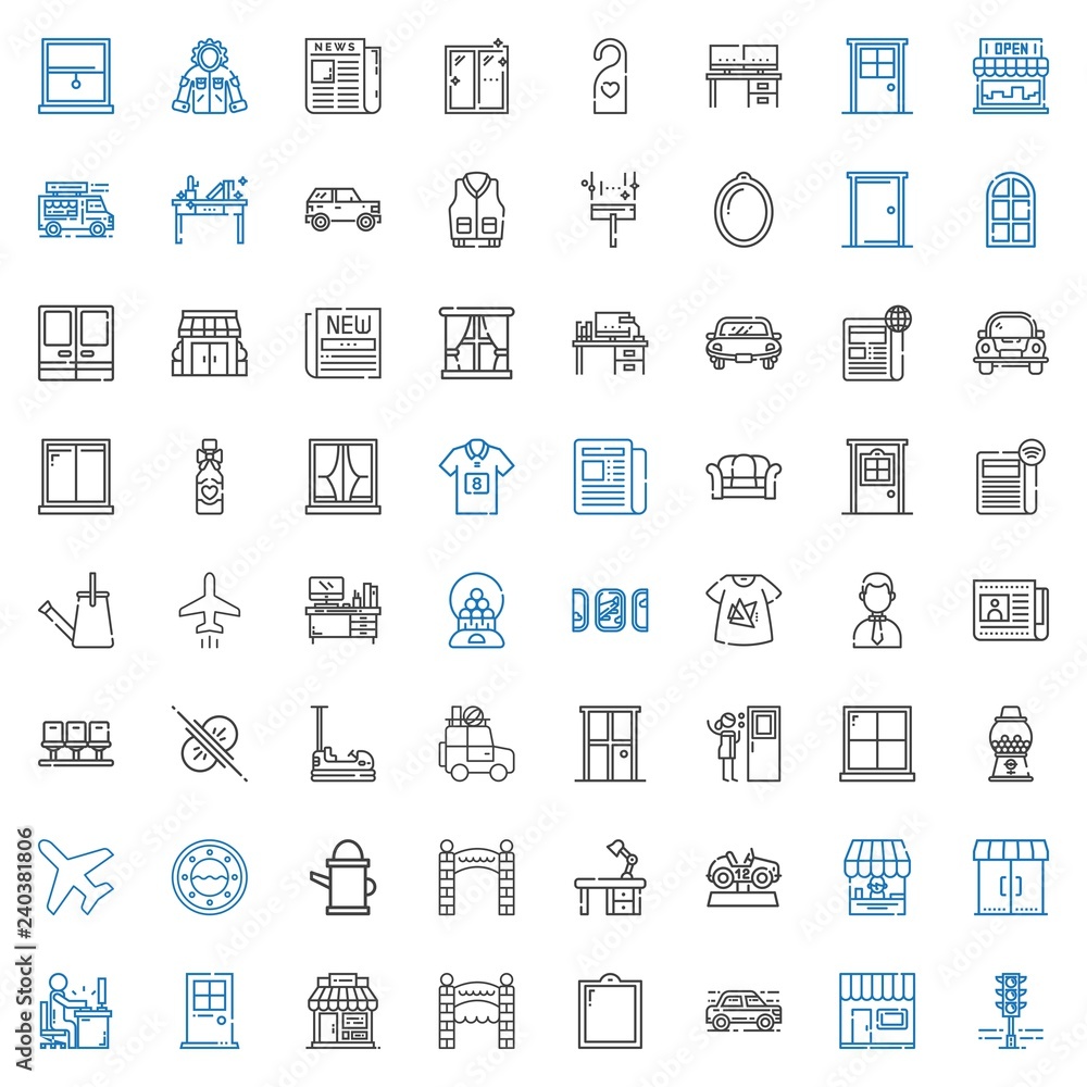 front icons set front icons set