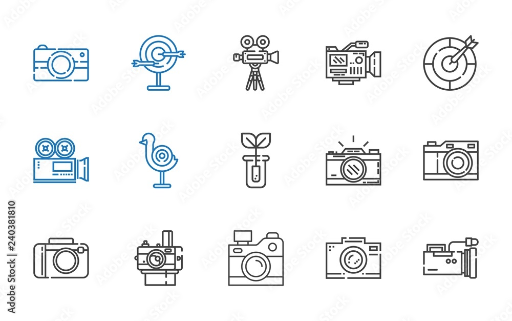 shoot icons set shoot icons set