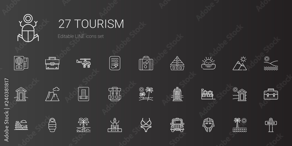 tourism icons set tourism icons set