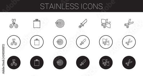 stainless icons set