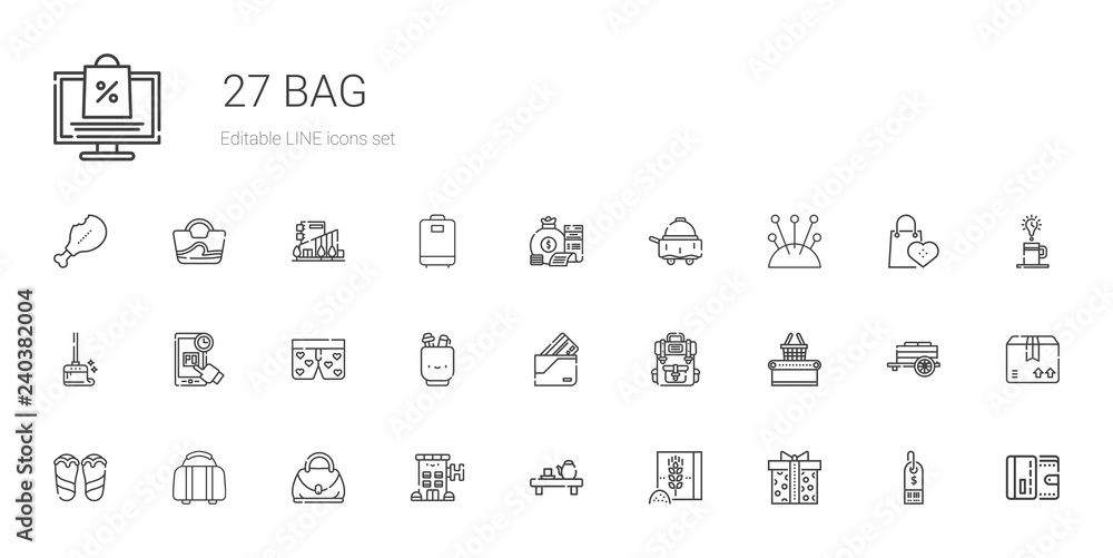 bag icons set bag icons set