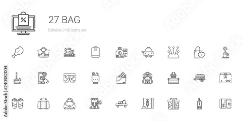 bag icons set