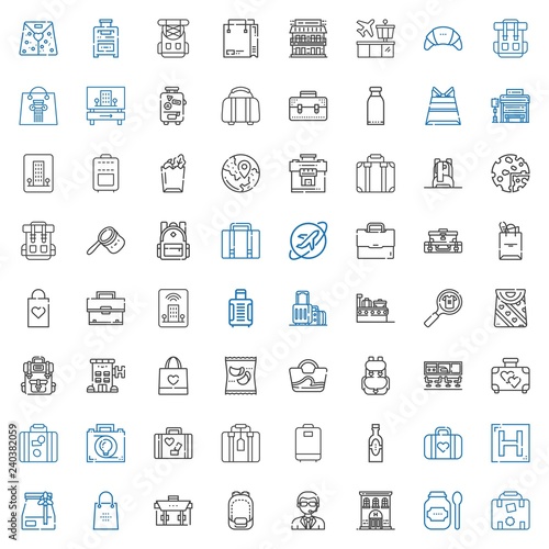 luggage icons set