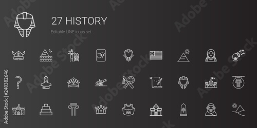 history icons set