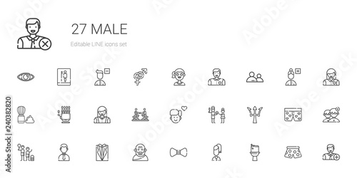 male icons set