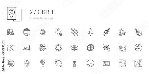 orbit icons set