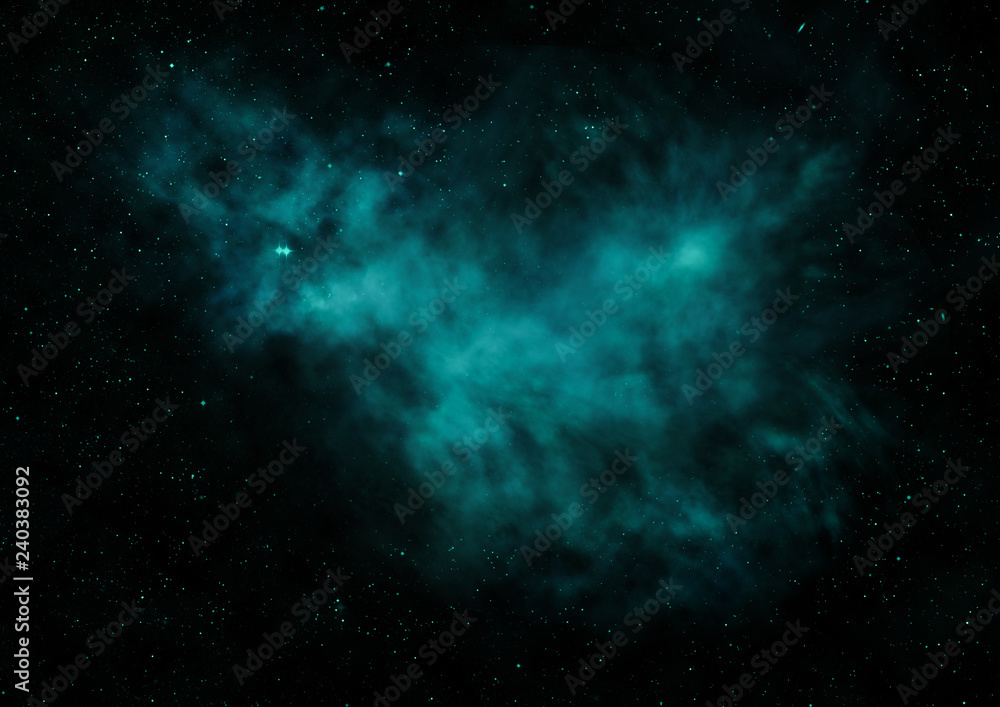 Small part of an infinite star field. 3D rendering