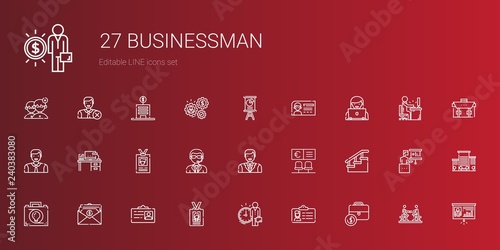 businessman icons set