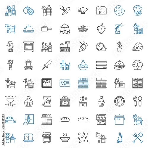 cook icons set
