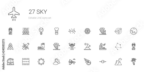 sky icons set