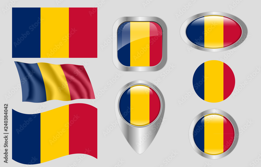 Fototapeta premium Flag of Chad