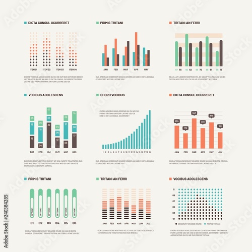 Infographic. Workflow layout marketing diagram. Statistic charts and stock infocharts. Abstract infographics vector set. Illustration of graph and infochart, chart and infographic data