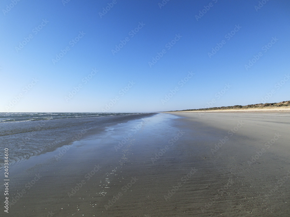 infinity beach in the Coorong National Park, South Australia