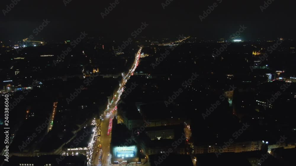 Aerial View Budapest Night Aerial View Budapest Night