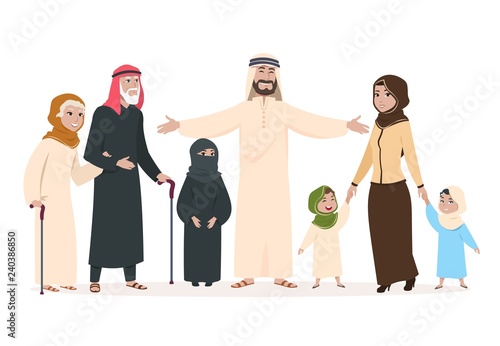 Obraz na plátně Arab family