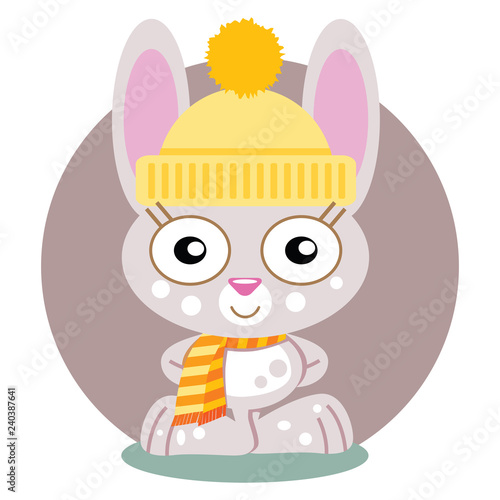 Cute pale tan bunny rabbit