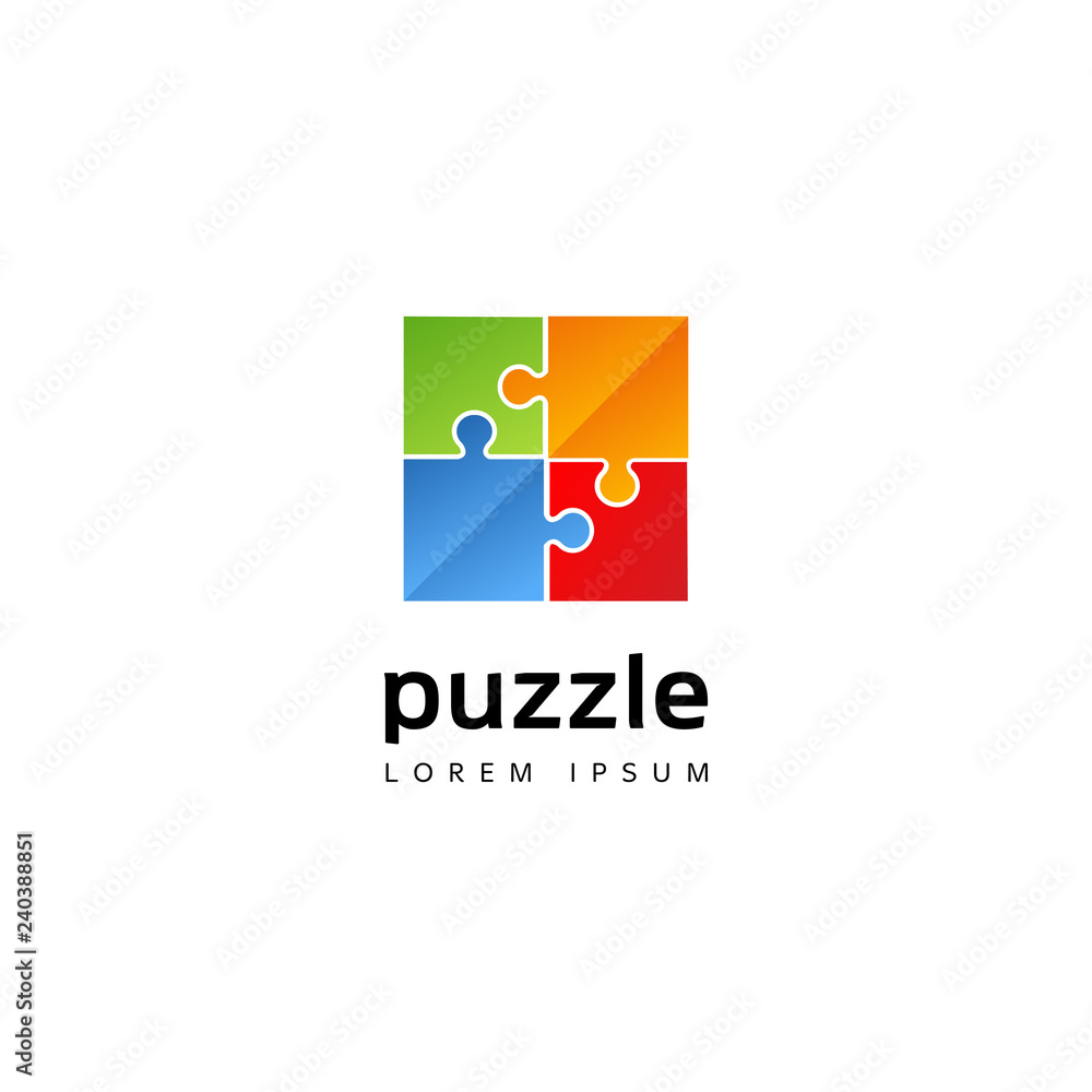 Colorful Puzzle Logo Sign Symbol Icon Colorful Puzzle Logo Sign Symbol Icon