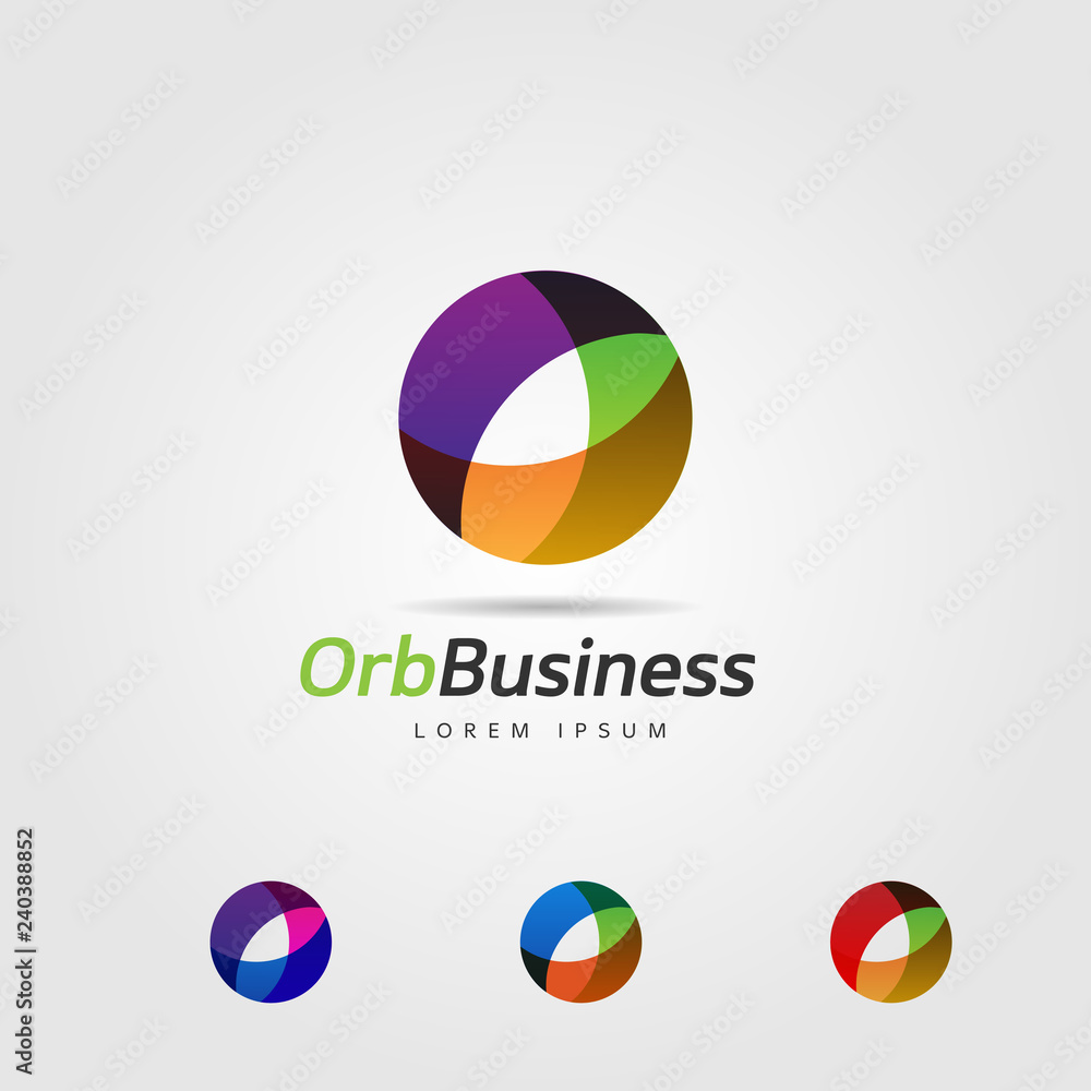 Abstract Colorful Circle Globe Looping Logo Sign Symbol Icon Abstract Colorful Circle Globe Looping Logo Sign Symbol Icon