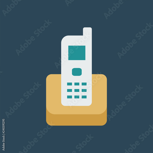 Silhouette icon office phone
