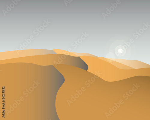 landscape with desert and sky