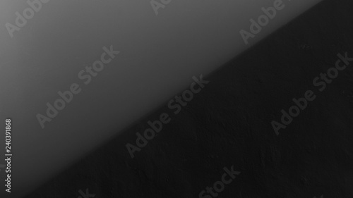 shadow on black concrete wall - Abstract background