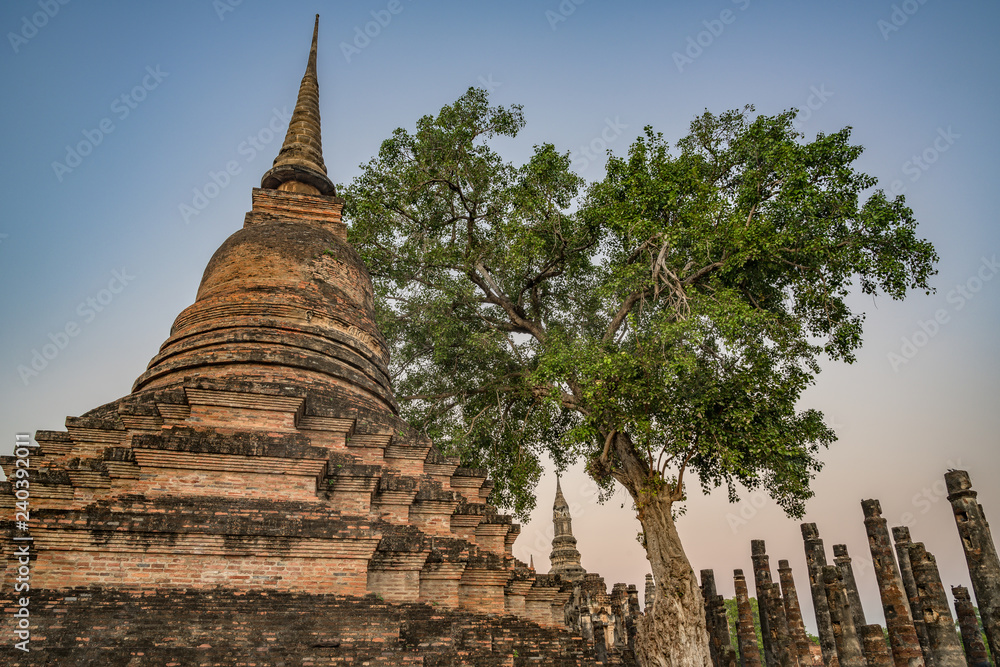 Sunrise at temple (Thailand)