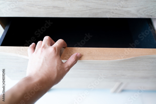 Hand Pull Open Drawer Wooden