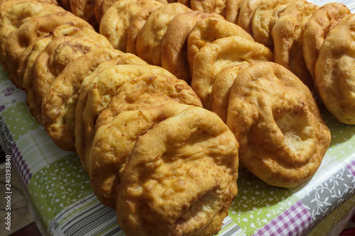 Popular christmas dessert in Portugal called filhó photo