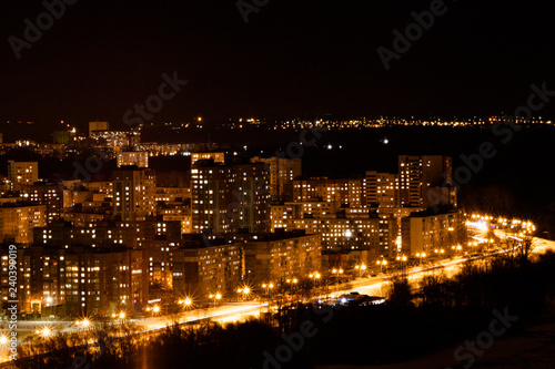 Night town panorama