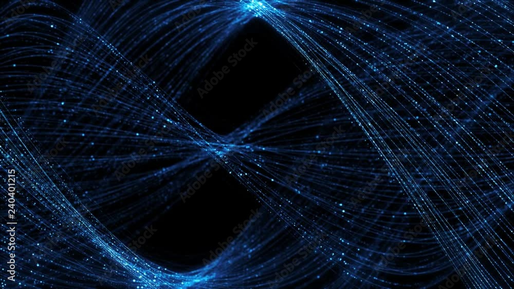 3d render abstract background with complex twisted particles ...