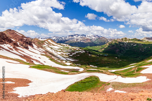 high alpine mountain landscape in summer near Aspen, Colorado