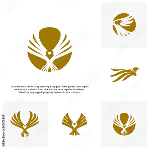 Set of Eagle Logo Vector, Design Logo Template © Top Studio