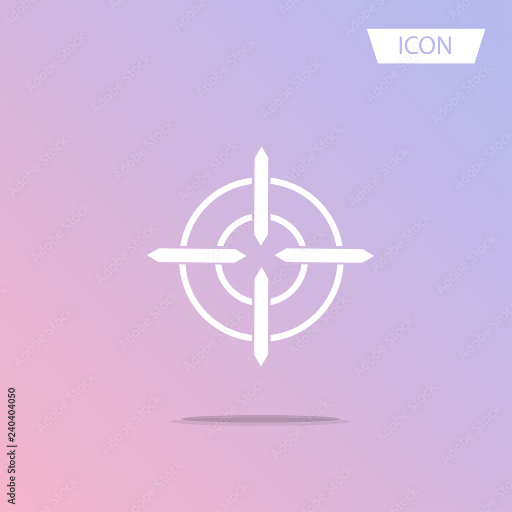 Fototapeta premium aim icon vector , Target symbols isolated on white background