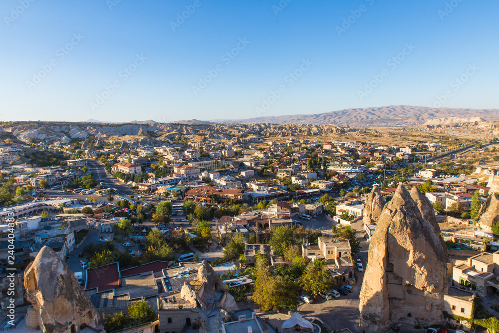 love valley from view point in Goreme, Cappadocia, Turkey in autumn