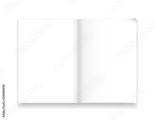 A4 Mockup Notebook Template Opened Spread Isolated © Alexey