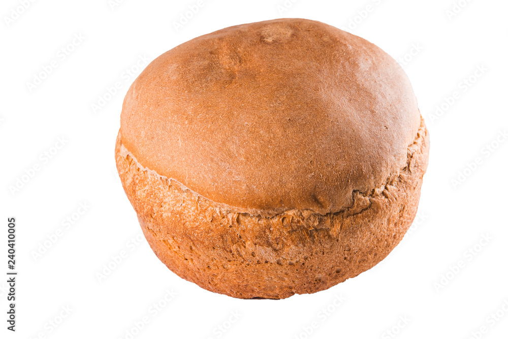 tasty fresh round rye bread, white background, isolate, bakery tasty fresh round rye bread, white background, isolate, bakery