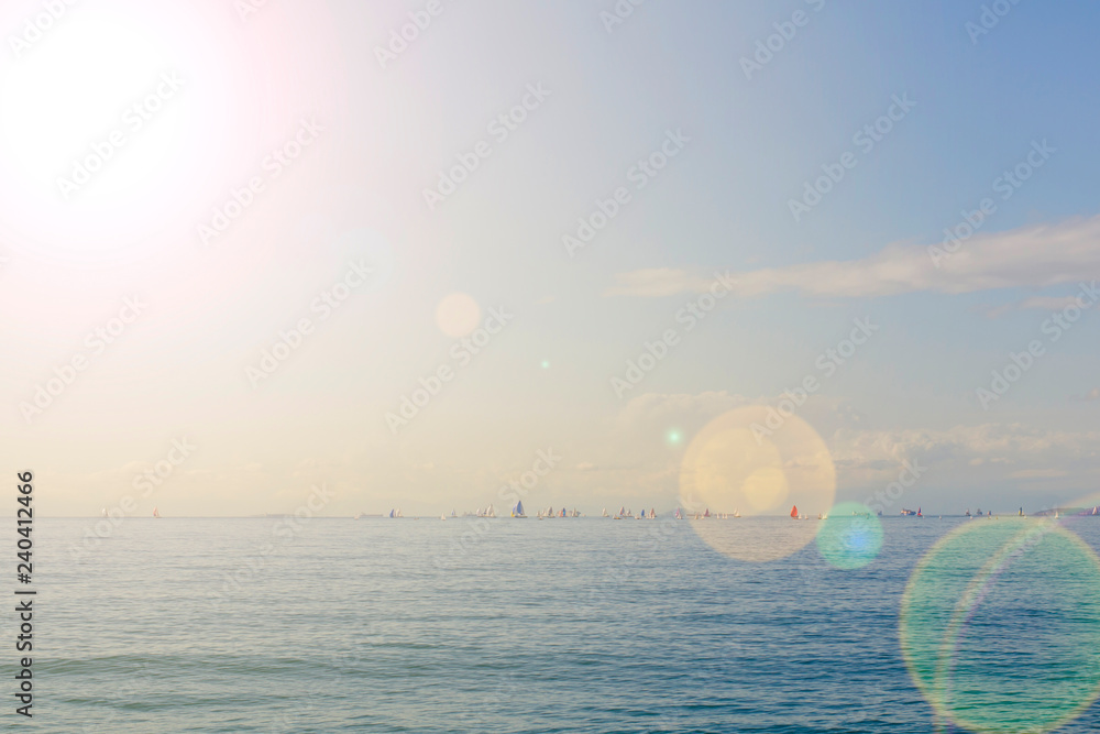 perfect sky and water of Mediterranean Sea. Athens, Greece perfect sky and water of Mediterranean Sea. Athens, Greece