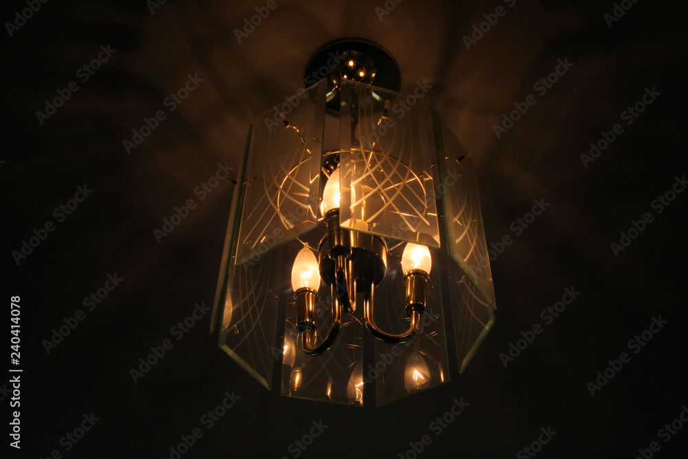 old lamp on a black background old lamp on a black background