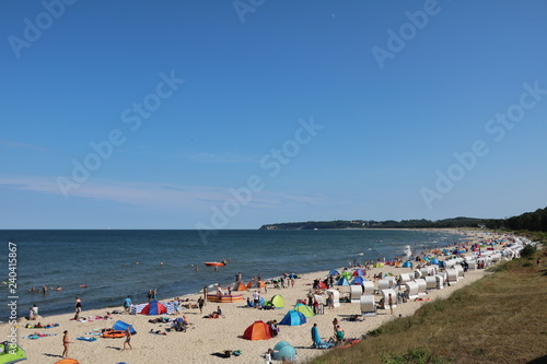 Summer in Göhren at beach at Island Rügen, Baltic Sea Germany