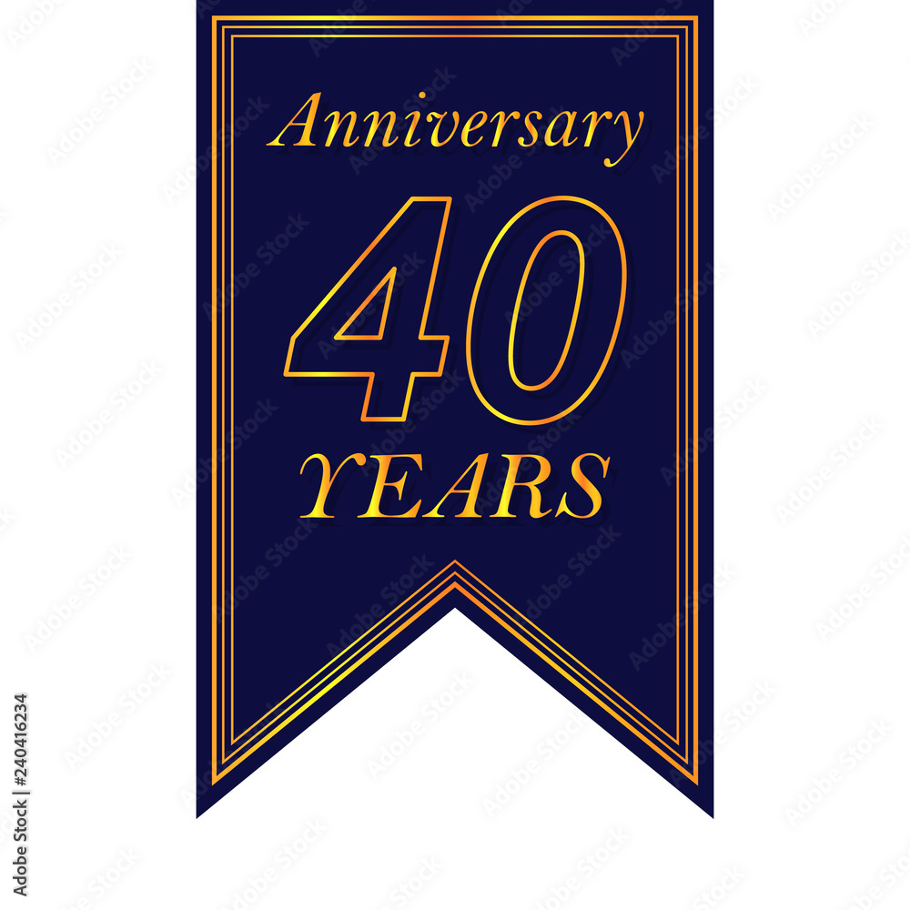 Anniversary, 40 years multicolored icon. Can be used for web, logo, mobile app, UI, UX