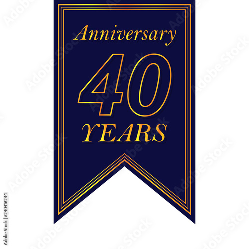 Anniversary, 40 years multicolored icon. Can be used for web, logo, mobile app, UI, UX