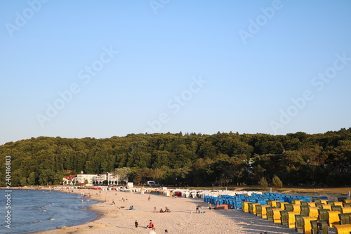 Summer in Binz on Island R  gen at Baltic Sea in Germany